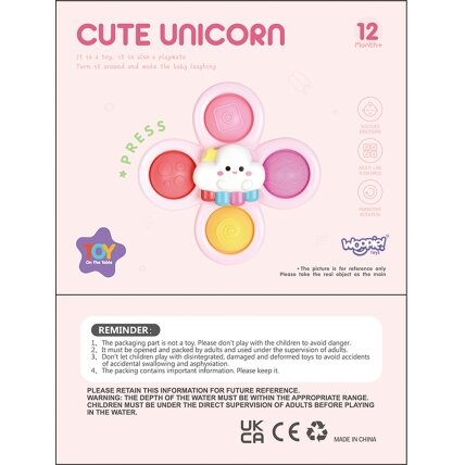 WOOPIE BABY Kosminis Spinner Pop-it sensorinis žaislas, keičiami 3 vnt., rožinis. 9