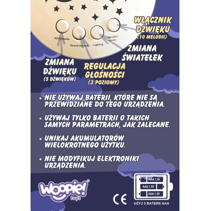 WOOPIE BABY Minkštas migdytojas-projektorius 2in1 Meškiukas – 10 lopšinių 11
