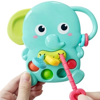 WOOPIE BABY Sensorinis kramtukas Drambliukas Montessori 4in1 5 WOOPIE BABY Sensorinis kramtukas Drambliukas Montessori 4in1 5