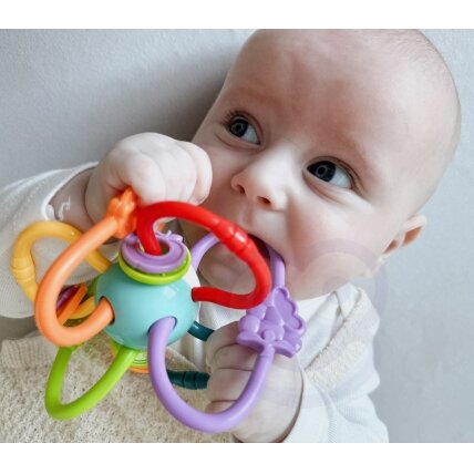 WOOPIE BABY sensorinis žaislas barškutis kramtukas 2in1 2 WOOPIE BABY sensorinis žaislas barškutis kramtukas 2in1 2