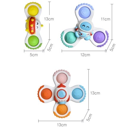 WOOPIE BABY Spinner sensorinis žaislas Raketa Ateivis UFO 3 vnt. 7