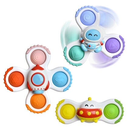 WOOPIE BABY Spinner sensorinis žaislas Raketa Ateivis UFO 3 vnt. 8 WOOPIE BABY Spinner sensorinis žaislas Raketa Ateivis UFO 3 vnt. 8
