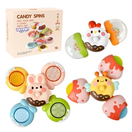 WOOPIE BABY Spinner sensorinis žaislas Bitė Viščiukas Triušis Keičiami 3 vnt. WOOPIE BABY Spinner sensorinis žaislas Bitė Viščiukas Triušis Keičiami 3 vnt.