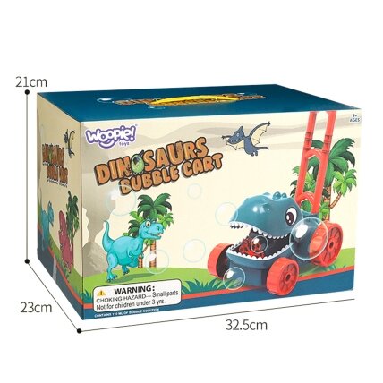 WOOPIE Sodo žoliapjovė Dino muilo burbulams dinozauras + skystis 12 WOOPIE Sodo žoliapjovė Dino muilo burbulams dinozauras + skystis 12