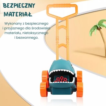 WOOPIE Sodo žoliapjovė Dino muilo burbulams dinozauras + skystis 9 WOOPIE Sodo žoliapjovė Dino muilo burbulams dinozauras + skystis 9