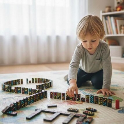WOOPIE Domino loginis šeimos žaidimas 28 kaladėlės 2