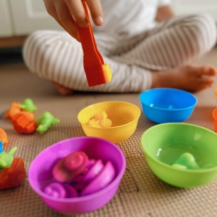 WOOPIE Edukacinis Montessori žaidimas Spalvų rūšiuoklis Transporto priemonės 44 el. 4