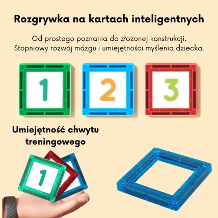 WOOPIE Erdvinės magnetinės kaladėlės Skaičių mokymasis 70 elementų 7
