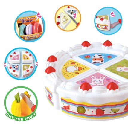 WOOPIE gimtadienio tortas ir pjaustomi vaisiai su saldumynais 3