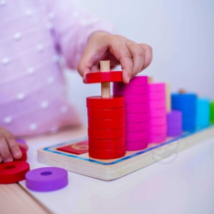 WOOPIE GREEN Montessori dėlionė skaičiavimo ir spalvų mokymuisi 56 el. 11 WOOPIE GREEN Montessori dėlionė skaičiavimo ir spalvų mokymuisi 56 el. 11