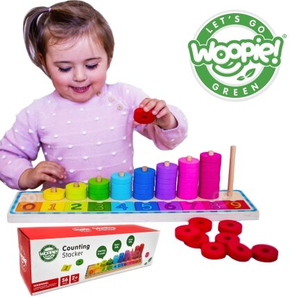 WOOPIE GREEN Montessori dėlionė skaičiavimo ir spalvų mokymuisi 56 el. 5 WOOPIE GREEN Montessori dėlionė skaičiavimo ir spalvų mokymuisi 56 el. 5