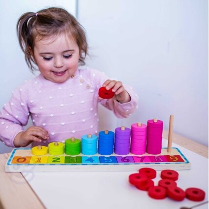 WOOPIE GREEN Montessori dėlionė skaičiavimo ir spalvų mokymuisi 56 el. 10 WOOPIE GREEN Montessori dėlionė skaičiavimo ir spalvų mokymuisi 56 el. 10