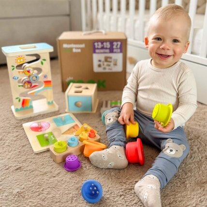 WOOPIE GREEN Dėžutė Box 6in1 13-15m Montessori edukacinė sensorinė FSC 1 WOOPIE GREEN Dėžutė Box 6in1 13-15m Montessori edukacinė sensorinė FSC 1