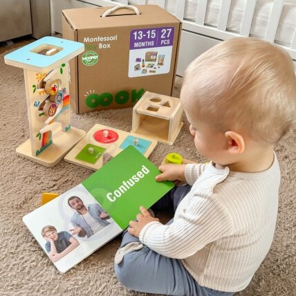 WOOPIE GREEN Dėžutė Box 6in1 13-15m Montessori edukacinė sensorinė FSC 2 WOOPIE GREEN Dėžutė Box 6in1 13-15m Montessori edukacinė sensorinė FSC 2