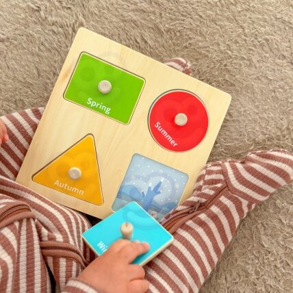 WOOPIE GREEN Dėžutė Box 6in1 13-15m Montessori edukacinė sensorinė FSC 6