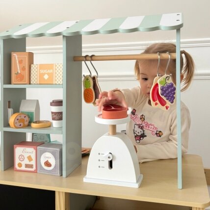 WOOPIE GREEN Didelė daugiafunkcė parduotuvėlė 5in1 kioskas prekyvietė prekybos centras restoranas kavinė virtuvė 73 el. 5 WOOPIE GREEN Didelė daugiafunkcė parduotuvėlė 5in1 kioskas prekyvietė prekybos centras restoranas kavinė virtuvė 73 el. 5
