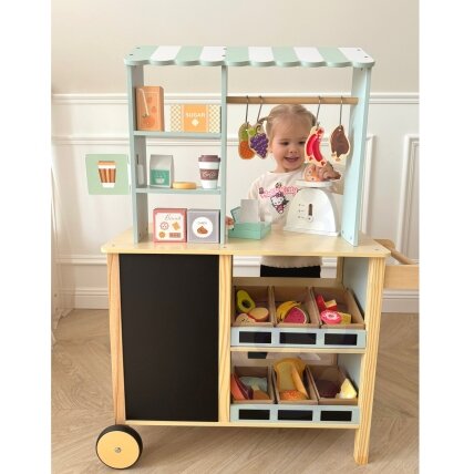 WOOPIE GREEN Didelė daugiafunkcė parduotuvėlė 5in1 kioskas prekyvietė prekybos centras restoranas kavinė virtuvė 73 el. 8 WOOPIE GREEN Didelė daugiafunkcė parduotuvėlė 5in1 kioskas prekyvietė prekybos centras restoranas kavinė virtuvė 73 el. 8