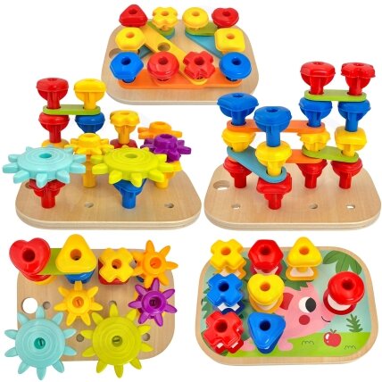 WOOPIE GREEN Konstrukcinis motorikos BOX Montessori 12w1 FSC 11