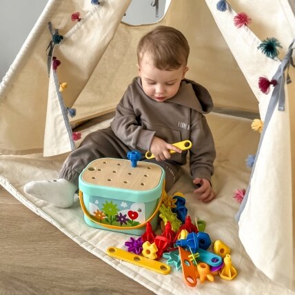 WOOPIE GREEN Konstrukcinis motorikos BOX Montessori 12w1 FSC 9 WOOPIE GREEN Konstrukcinis motorikos BOX Montessori 12w1 FSC 9
