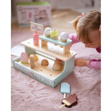 WOOPIE GREEN Medinė ledainė parduotuvėlė Rinkinys su ledais prekystalis 16 vnt. 4 WOOPIE GREEN Medinė ledainė parduotuvėlė Rinkinys su ledais prekystalis 16 vnt. 4
