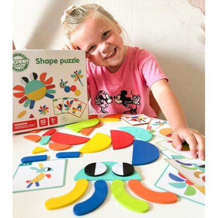 WOOPIE GREEN Medinė Montessori dėlionė 40 raštų atkurti 55 el. FSC sertifikatas 1
