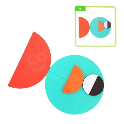 WOOPIE GREEN Medinė Montessori dėlionė 40 raštų atkurti 55 el. FSC sertifikatas 9