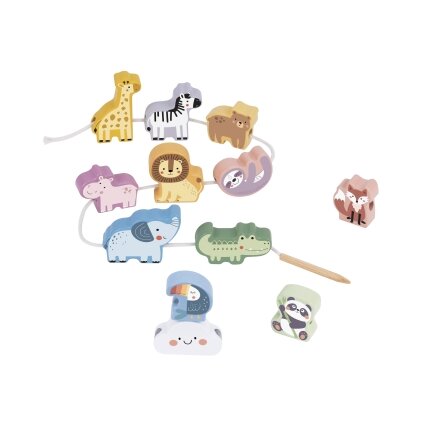 WOOPIE GREEN Medinė suveriama vėrimo dėlionė ZOO Montessori 13 el. 13 WOOPIE GREEN Medinė suveriama vėrimo dėlionė ZOO Montessori 13 el. 13