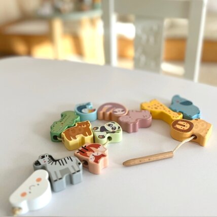WOOPIE GREEN Medinė suveriama vėrimo dėlionė ZOO Montessori 13 el. 9 WOOPIE GREEN Medinė suveriama vėrimo dėlionė ZOO Montessori 13 el. 9