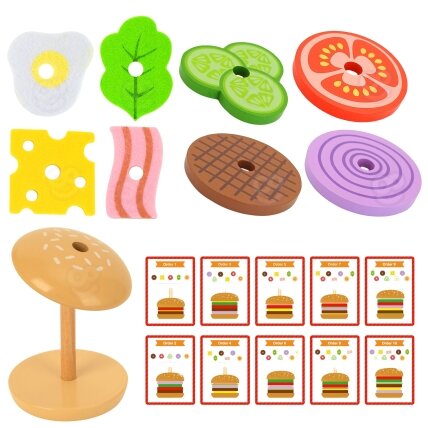 WOOPIE GREEN Medinis burgeris – restoranas, dėlionė vaikams, 15 el. FSC sertifikatas 12