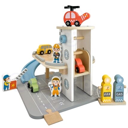 WOOPIE GREEN Medinis dviejų aukštų parkingas 2in1 Degalinė su automobiliukais ir figūrėlėmis 12 el. FSC 11 WOOPIE GREEN Medinis dviejų aukštų parkingas 2in1 Degalinė su automobiliukais ir figūrėlėmis 12 el. FSC 11