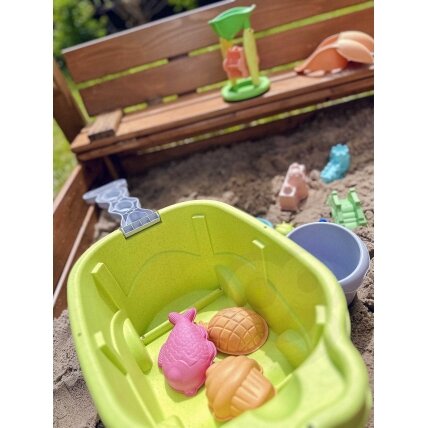 WOOPIE GREEN smėlio žaidimų rinkinys su vežimėliu 13 vnt. BIODEGRADUOJAMA ORGANINĖ MEDŽIAGA 10