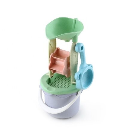 WOOPIE GREEN smėlio žaidimų rinkinys su vežimėliu 13 vnt. BIODEGRADUOJAMA ORGANINĖ MEDŽIAGA 15