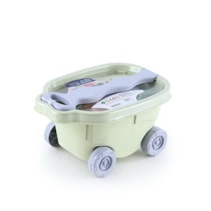 WOOPIE GREEN smėlio žaidimų rinkinys su vežimėliu 13 vnt. BIODEGRADUOJAMA ORGANINĖ MEDŽIAGA 22