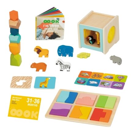 WOOPIE GREEN Box Dėžutė XXL Montessori edukacinė 7in1 sensorinė 31-36 mėn. FSC 1