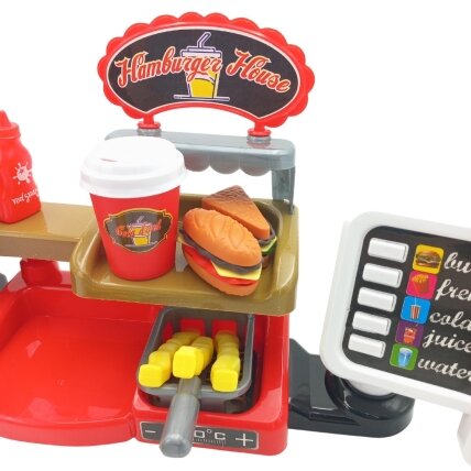 WOOPIE Fast Food XXL parduotuvė-restoranas su kasa + gėrimų dozatorius 6 WOOPIE Fast Food XXL parduotuvė-restoranas su kasa + gėrimų dozatorius 6