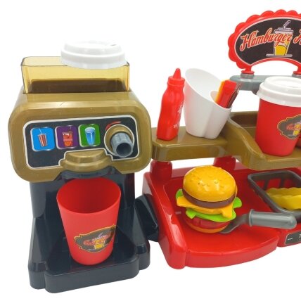 WOOPIE Fast Food XXL parduotuvė-restoranas su kasa + gėrimų dozatorius 8