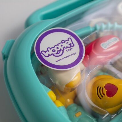 WOOPIE Gydytojo rinkinys Mažasis gydytojas daktaras lagaminėlyje Šviesa Garsas + Pried. 9 WOOPIE Gydytojo rinkinys Mažasis gydytojas daktaras lagaminėlyje Šviesa Garsas + Pried. 9