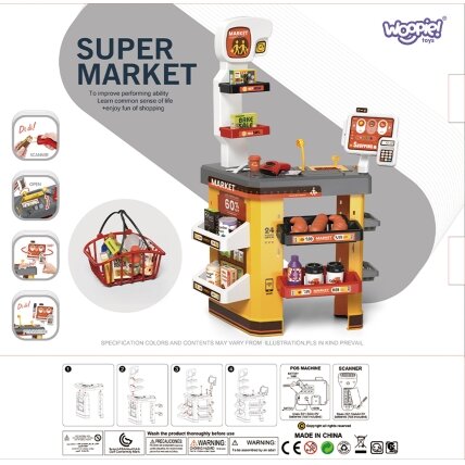 WOOPIE Interaktyvus supermarketas vaikams su priedais 9