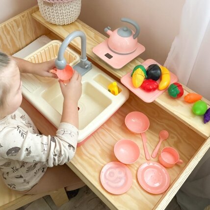WOOPIE 2in1 virtuvinė plautuvė su maišytuvu ir vandeniu 1