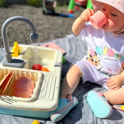 WOOPIE 2in1 plautuvė Virtuvė Maišytuvas su vandeniu Mėlyna 10