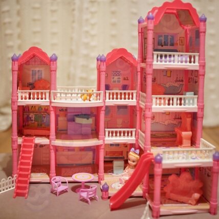 WOOPIE Lėlių namelis vila su priedais ir lėle, su apšvietimu, 296 el. 3
