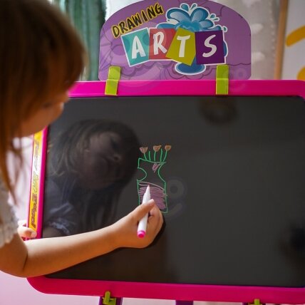 WOOPIE 3in1 magnetinė sausai valoma lenta su piešimu šviesa 4
