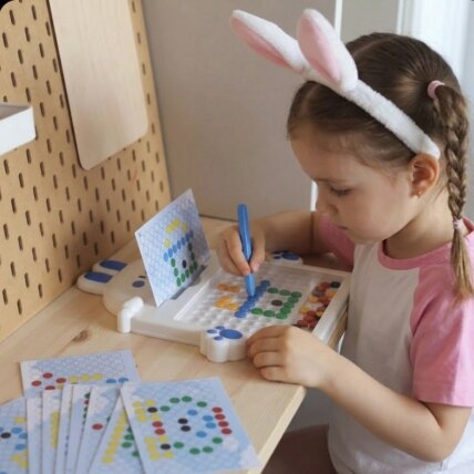 WOOPIE magnetinė lentelė vaikams Montessori MagPad Triušis 4