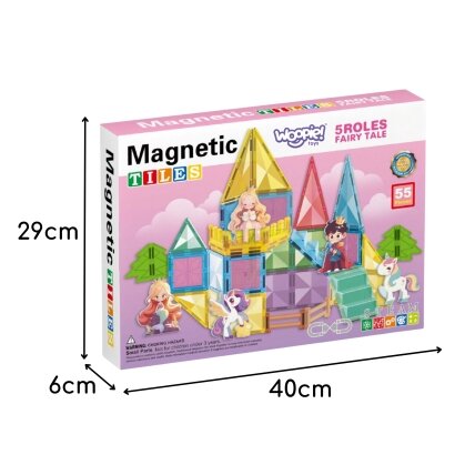 WOOPIE magnetinės konstrukcinės 3D kaladėlės edukacinis rinkinys Pasakų pilis 55 el. 8 WOOPIE magnetinės konstrukcinės 3D kaladėlės edukacinis rinkinys Pasakų pilis 55 el. 8
