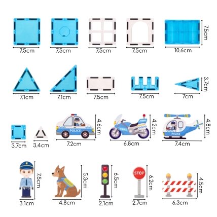 WOOPIE 3D magnetinės kaladėlės Policijos komisariato rinkinys 42 el. 5 WOOPIE 3D magnetinės kaladėlės Policijos komisariato rinkinys 42 el. 5