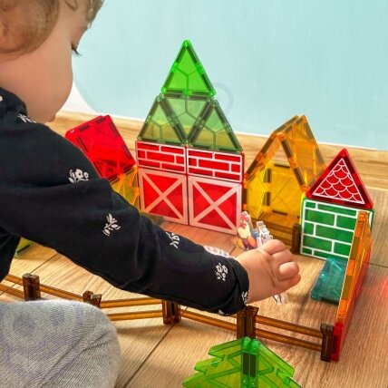 WOOPIE magnetinės konstrukcinės kaladėlės 7,5 cm Ferma 30 vnt. 1 WOOPIE magnetinės konstrukcinės kaladėlės 7,5 cm Ferma 30 vnt. 1
