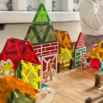 WOOPIE magnetinės konstrukcinės kaladėlės 7,5 cm Ferma 30 vnt. 3 WOOPIE magnetinės konstrukcinės kaladėlės 7,5 cm Ferma 30 vnt. 3