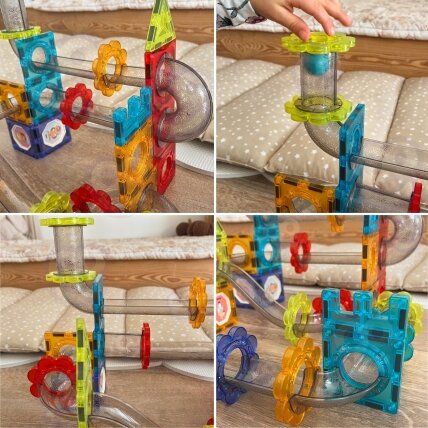 WOOPIE Magnetinės konstrukcinės 3D kaladėlės edukacinis rinkinys Kamuoliukų trasa Kulodromas 113 el. 2 WOOPIE Magnetinės konstrukcinės 3D kaladėlės edukacinis rinkinys Kamuoliukų trasa Kulodromas 113 el. 2
