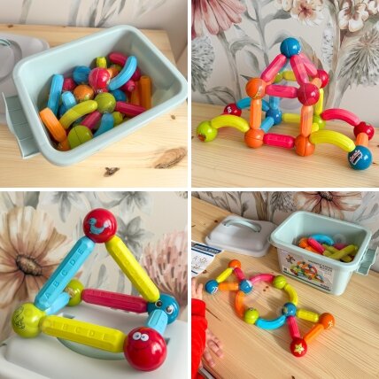 WOOPIE magnetinės konstrukcinės edukacinės kaladėlės 52 vnt. 2 WOOPIE magnetinės konstrukcinės edukacinės kaladėlės 52 vnt. 2