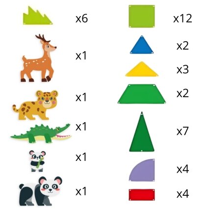 WOOPIE Magnetiniai konstrukciniai 3D kaladėlių edukacinis rinkinys Retieji gyvūnai 45 vnt. 9 WOOPIE Magnetiniai konstrukciniai 3D kaladėlių edukacinis rinkinys Retieji gyvūnai 45 vnt. 9